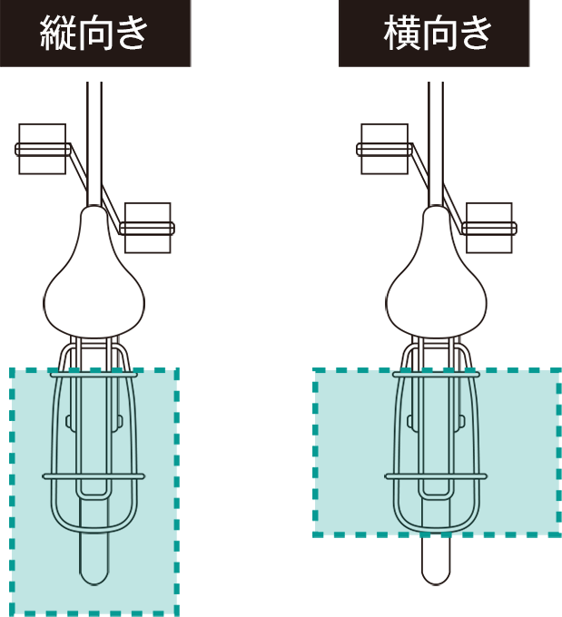 縦横両方向装着可能